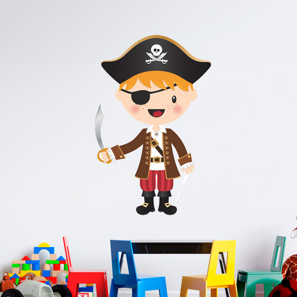 Stickers pour enfants: Le petit pirate sabre