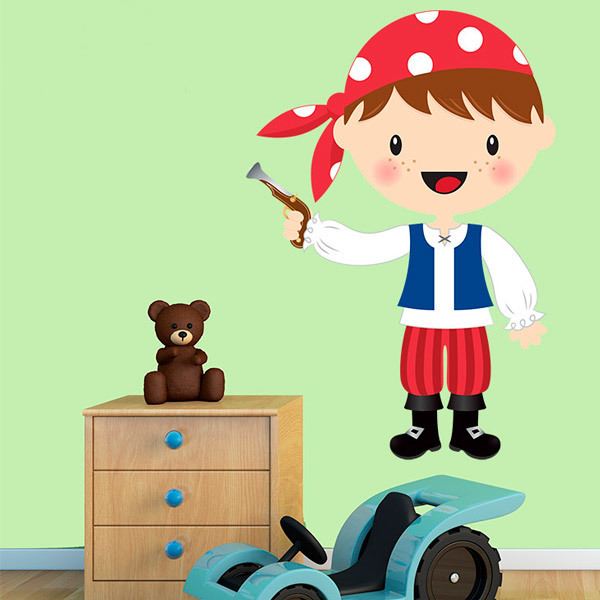 Stickers pour enfants: La petite pistolet de corsaire