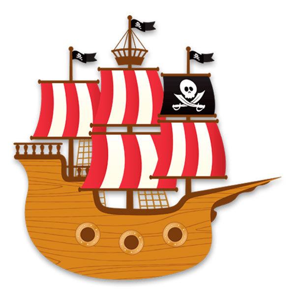 Stickers pour enfants: Petit bateau de pirate