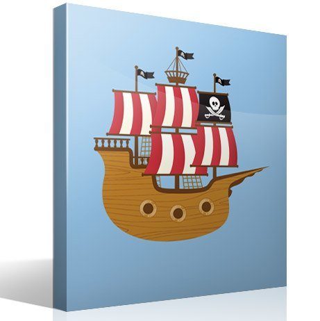 Stickers pour enfants: Petit bateau de pirate