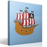 Stickers pour enfants: Petit bateau de pirate 4