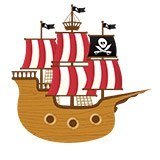 Stickers pour enfants: Petit bateau de pirate 6