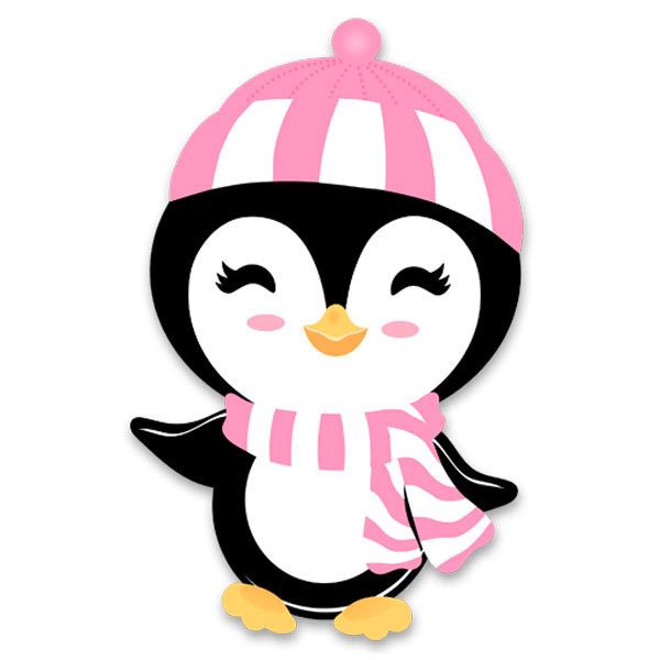 Stickers pour enfants: Pingouin en hiver