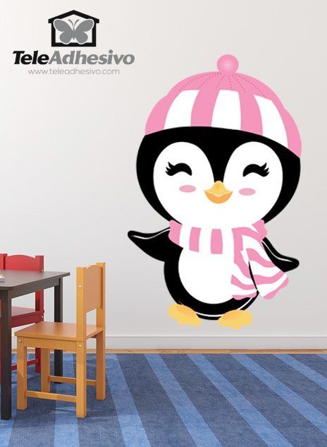 Stickers pour enfants: Pingouin en hiver