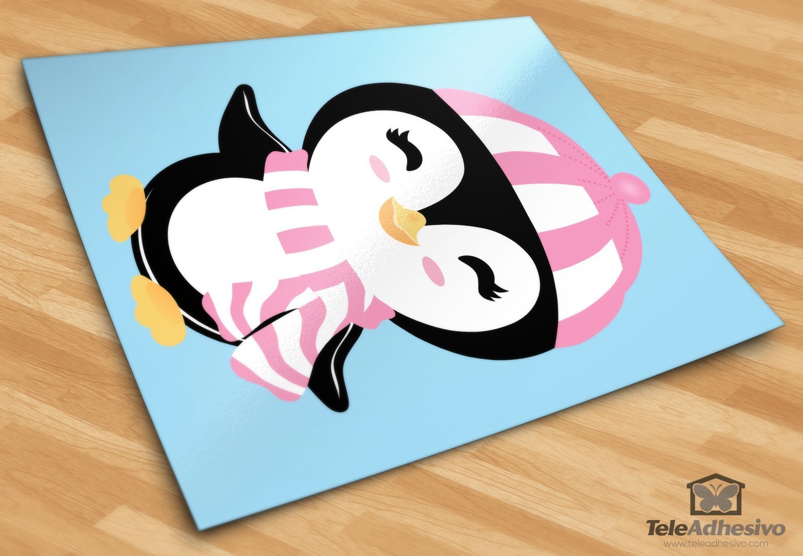 Stickers pour enfants: Pingouin en hiver