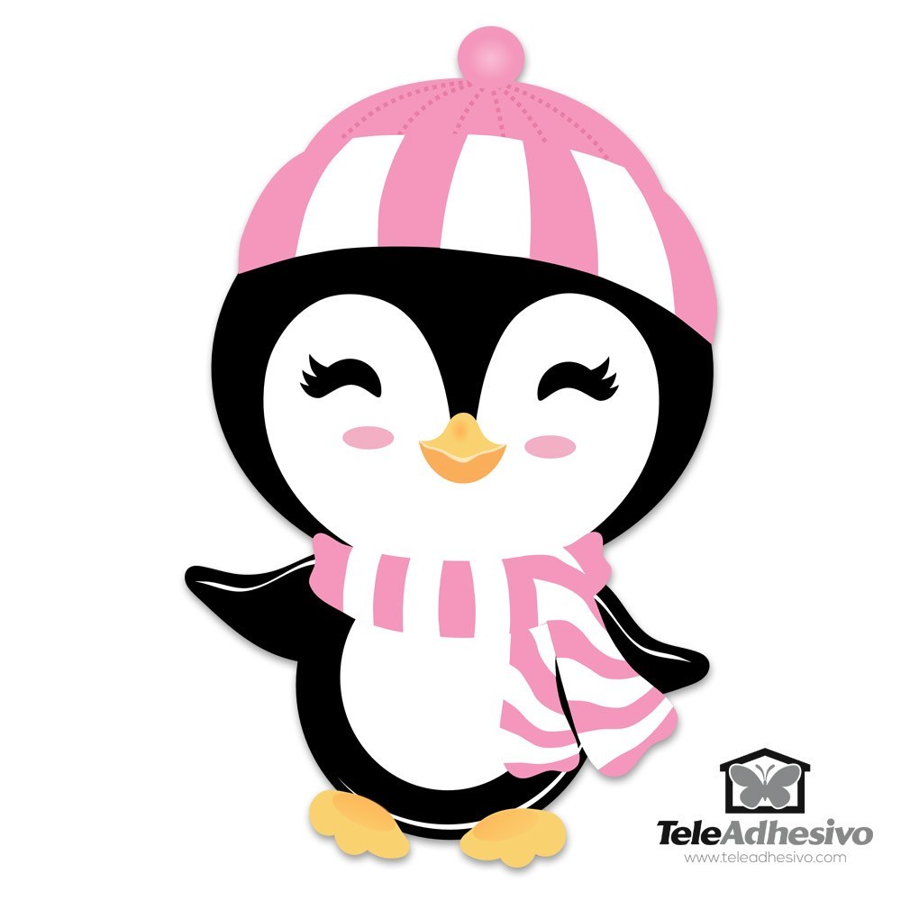 Stickers pour enfants: Pingouin en hiver