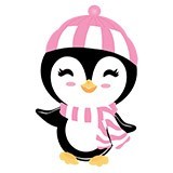 Stickers pour enfants: Pingouin en hiver 6