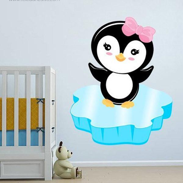 Stickers pour enfants: Pingouin sur glace