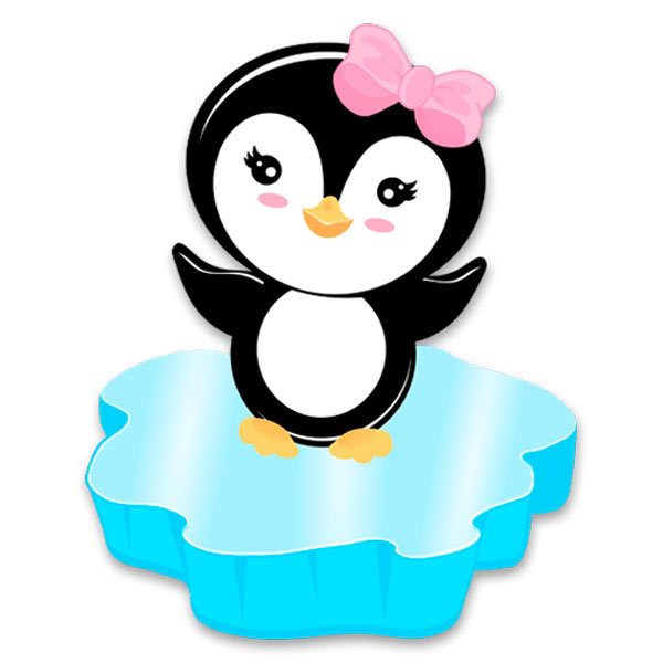 Stickers pour enfants: Pingouin sur glace