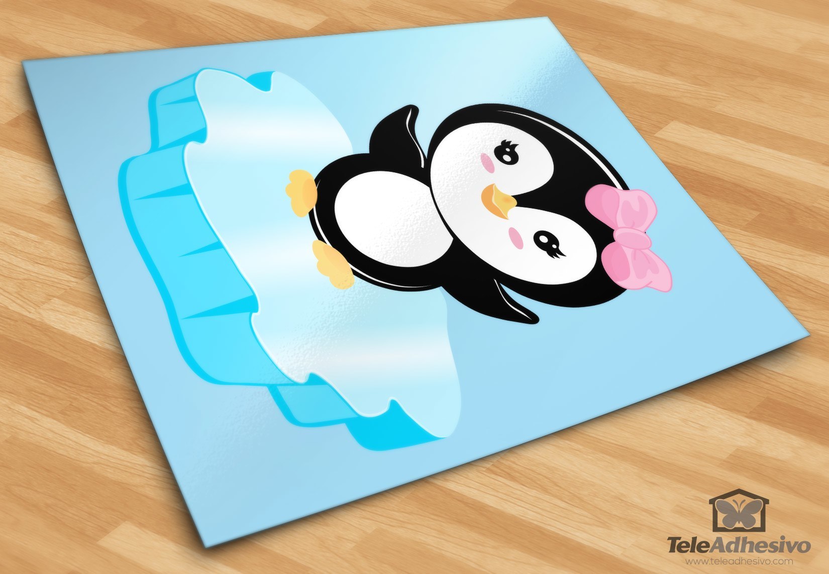 Stickers pour enfants: Pingouin sur glace