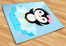 Stickers pour enfants: Pingouin sur glace 5
