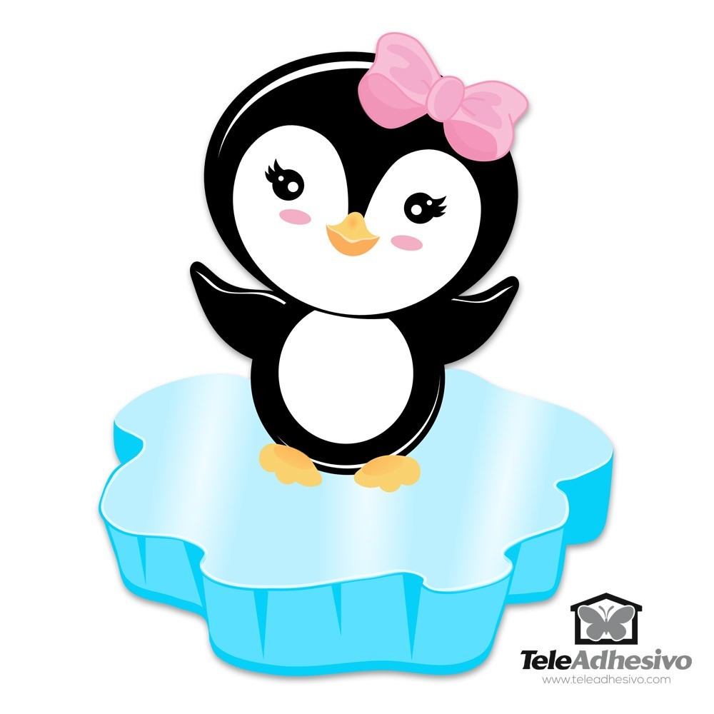 Stickers pour enfants: Pingouin sur glace