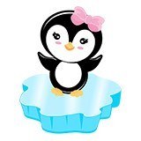 Stickers pour enfants: Pingouin sur glace 6