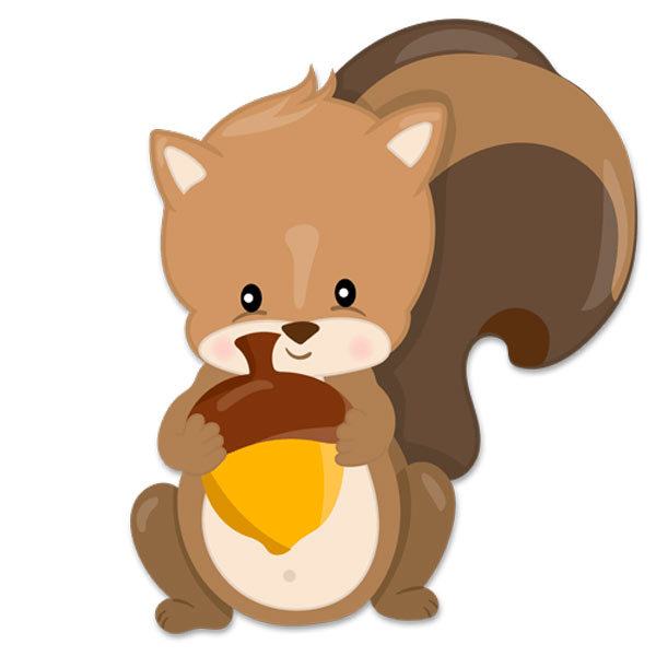 Stickers pour enfants: Écureuil forestier