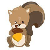 Stickers pour enfants: Écureuil forestier 6