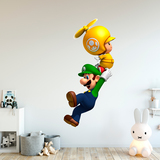 Stickers pour enfants: Luigi avec un Champignon Volant 4