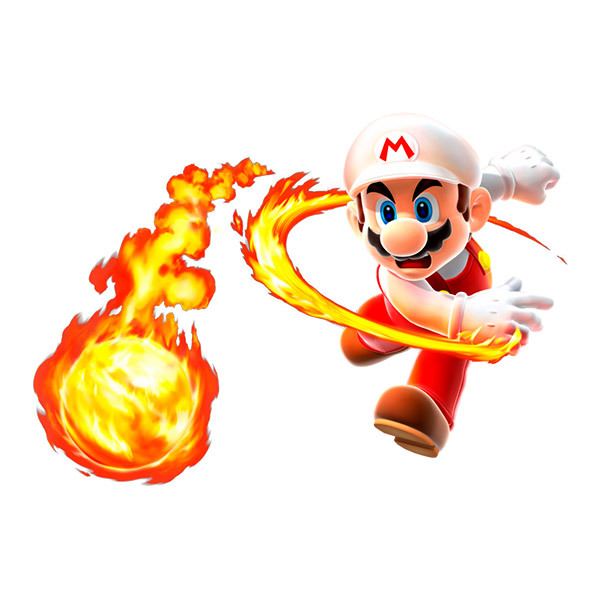 Stickers pour enfants: Mario Bros Boule de Feu