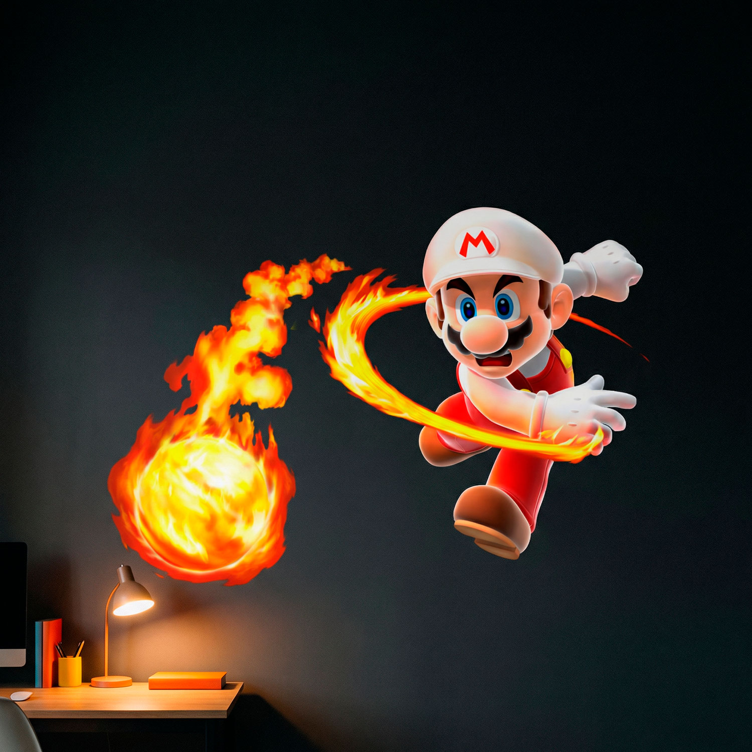 Stickers pour enfants: Mario Bros Boule de Feu