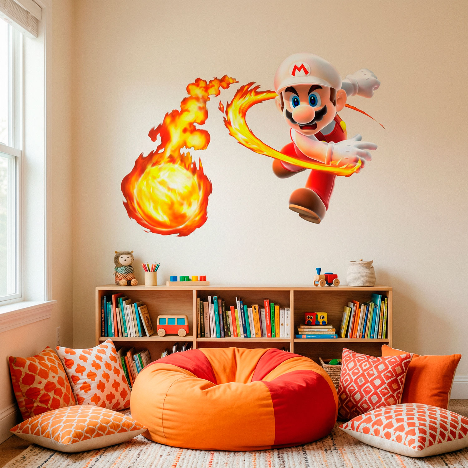 Stickers pour enfants: Mario Bros Boule de Feu