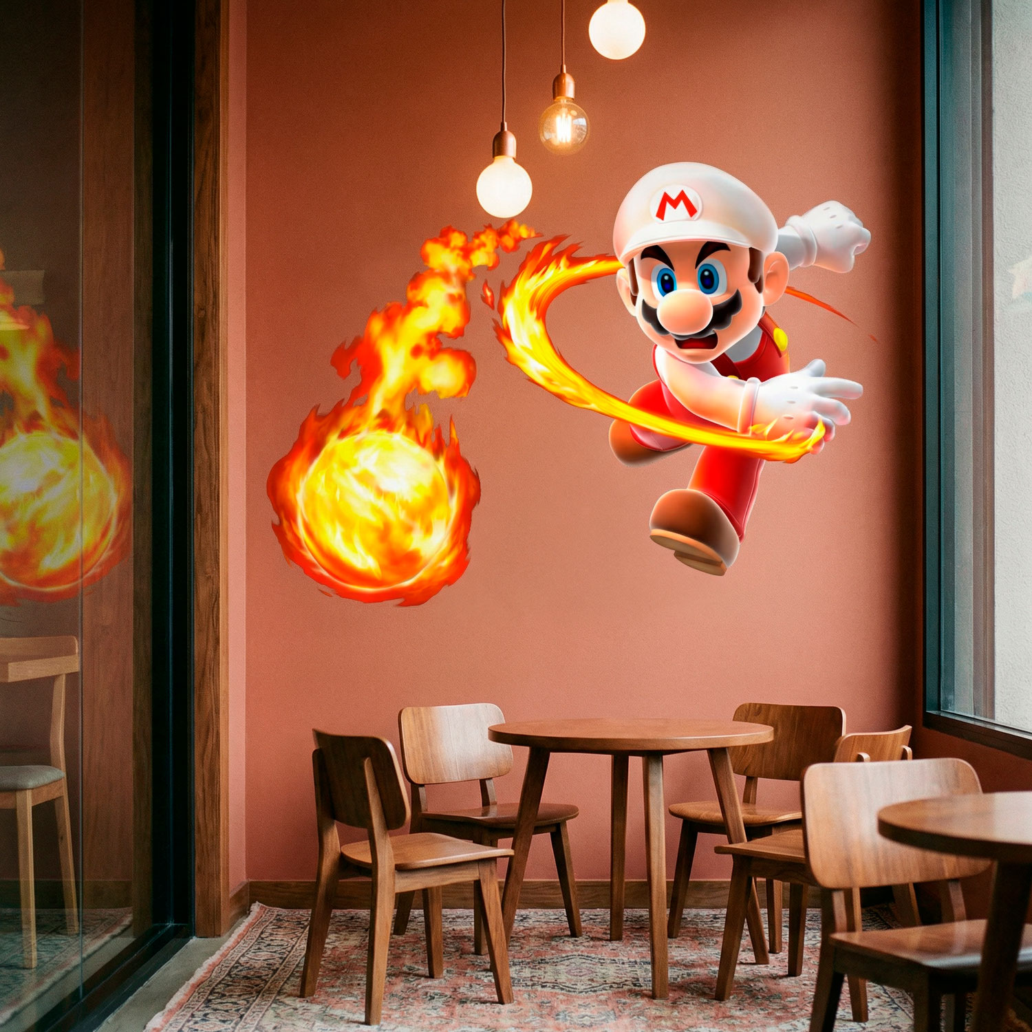 Stickers pour enfants: Mario Bros Boule de Feu