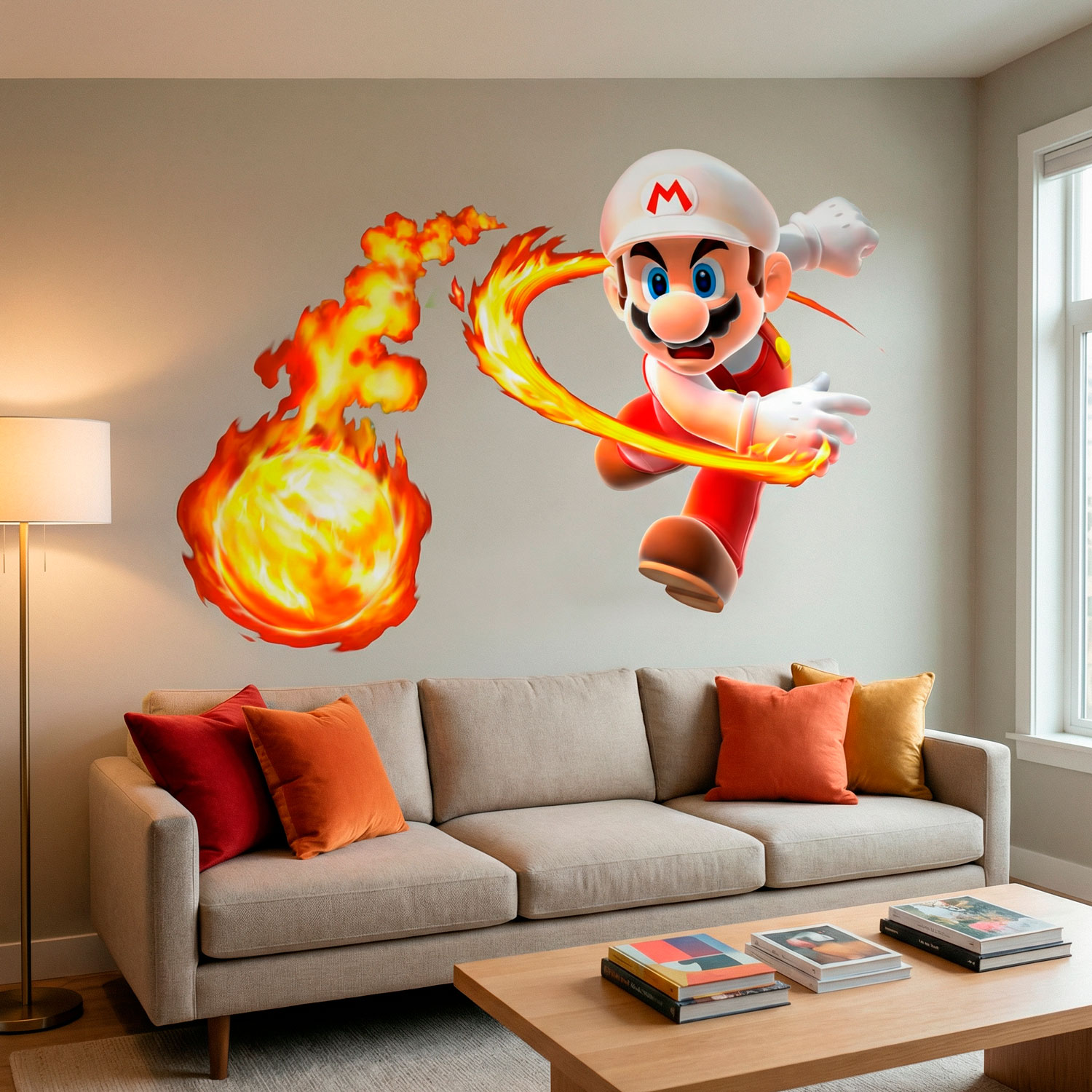Stickers pour enfants: Mario Bros Boule de Feu