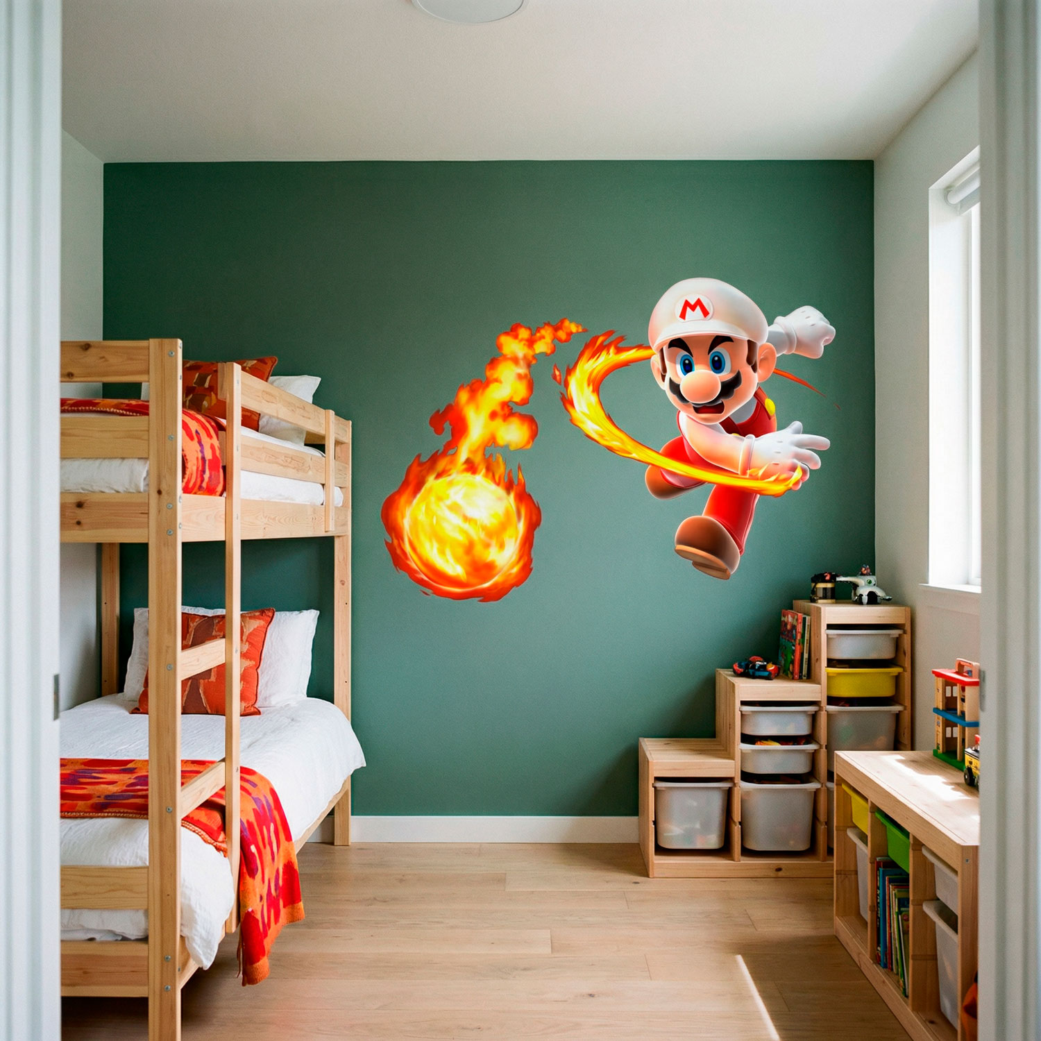 Stickers pour enfants: Mario Bros Boule de Feu
