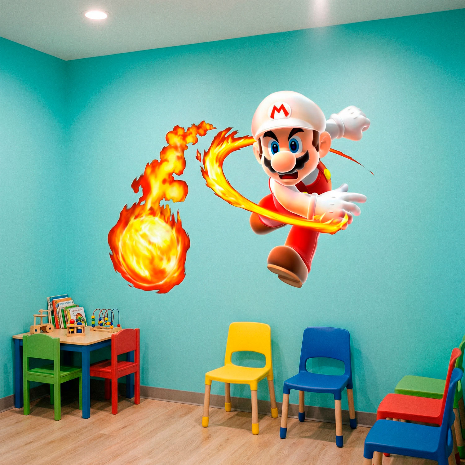 Stickers pour enfants: Mario Bros Boule de Feu
