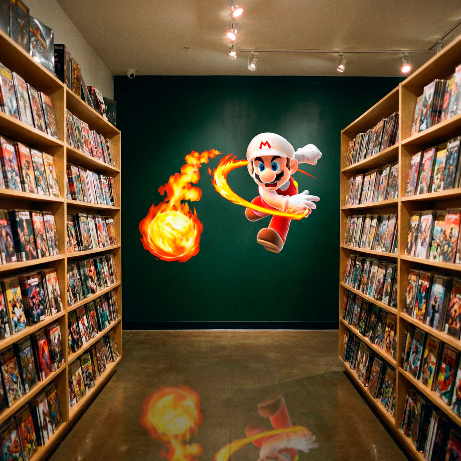 Stickers pour enfants: Mario Bros Boule de Feu