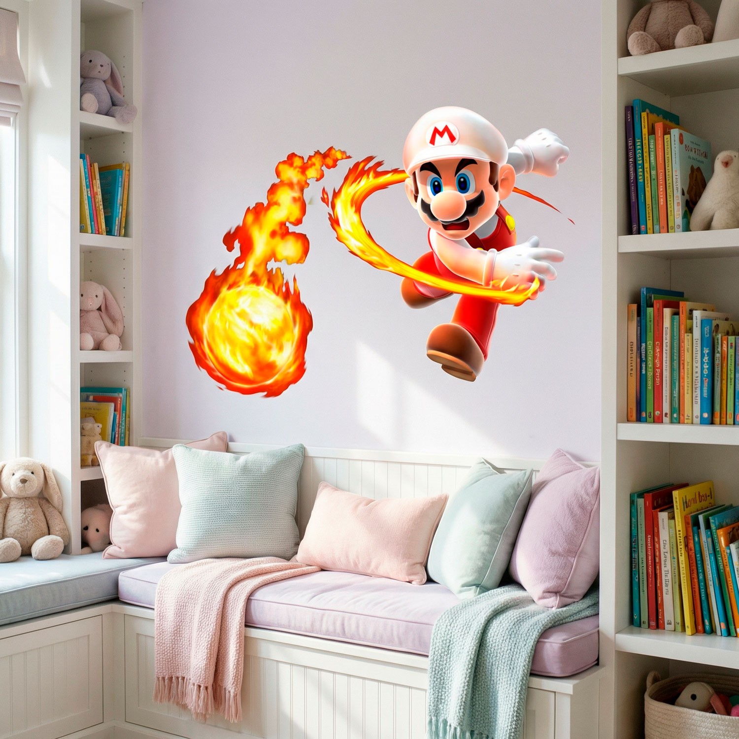 Stickers pour enfants: Mario Bros Boule de Feu