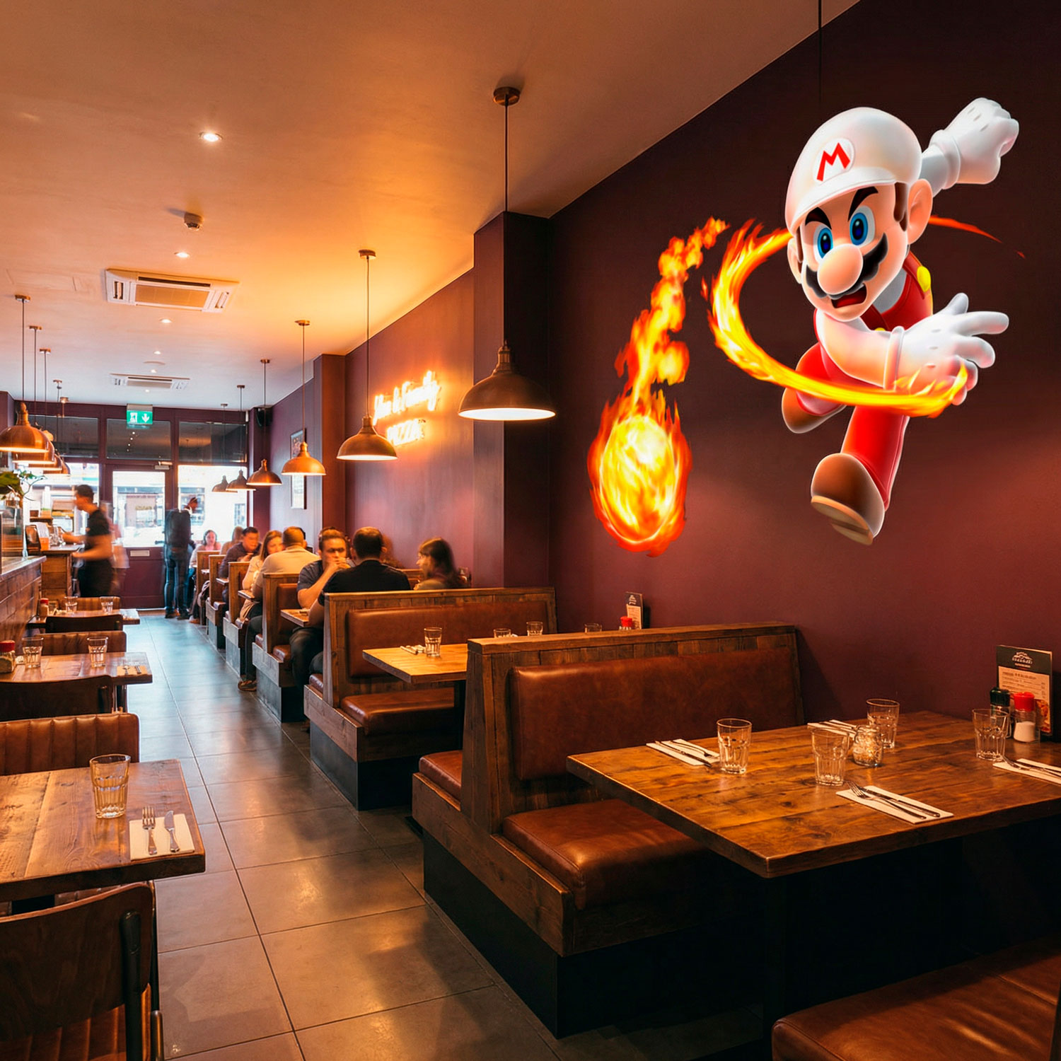 Stickers pour enfants: Mario Bros Boule de Feu