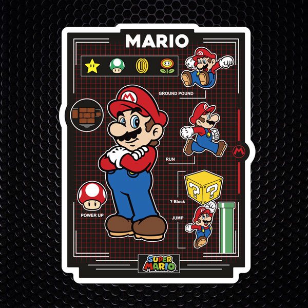 Autocollants: Mario Bros Instructions