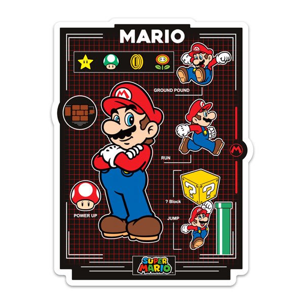 Autocollants: Mario Bros Instructions
