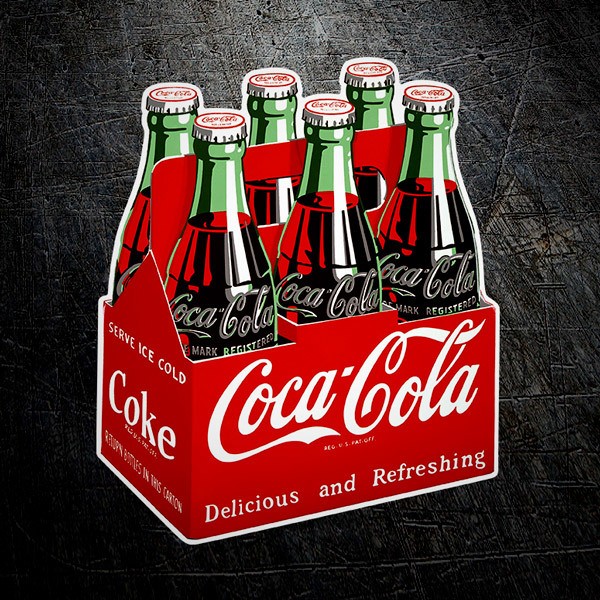 Autocollants: Pack de 6 Coca Colas