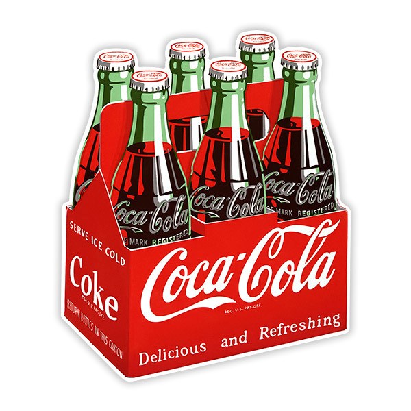 Autocollants: Pack de 6 Coca Colas