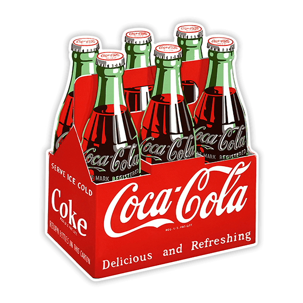 Autocollants: Pack de 6 Coca Colas 0