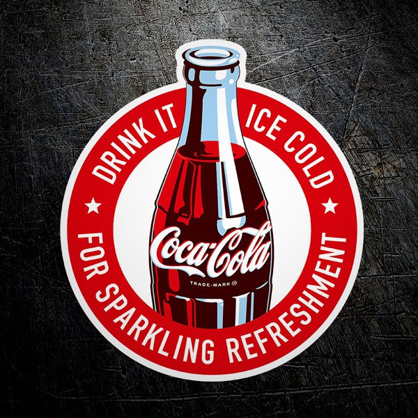 Autocollants: Coca Cola Drink It Ice Cold