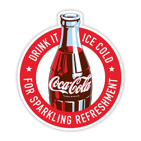 Autocollants: Coca Cola Drink It Ice Cold