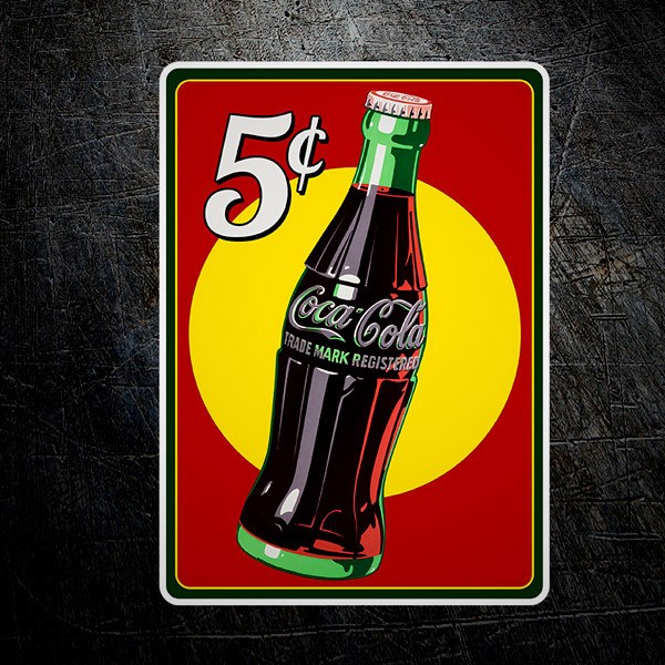 Autocollants: Coca Cola 5 Cents 1