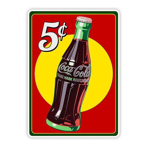 Autocollants: Coca Cola 5 Cents