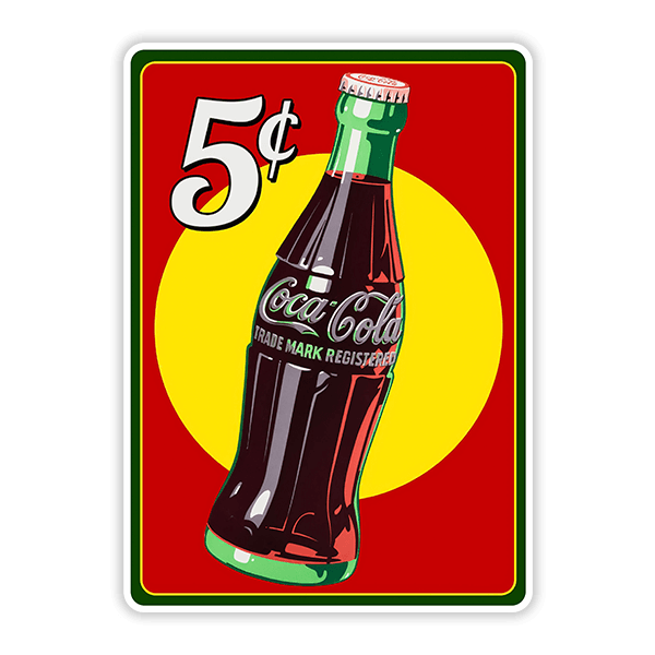 Autocollants: Coca Cola 5 Cents 0