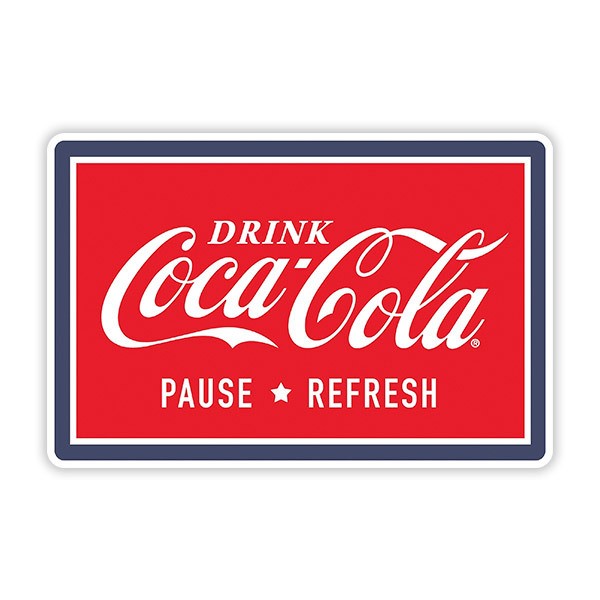 Autocollants: Coca Cola Pause & Refresh