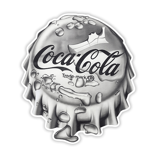 Autocollants: Assiette Grise Coca Cola