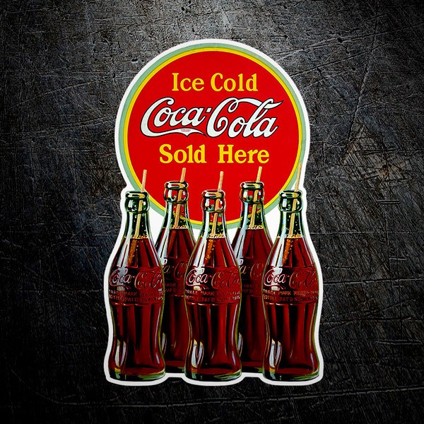 Autocollants: Ice Cold Coca Cola Sold Here 1