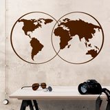 Stickers muraux: Cercles de la Carte du Monde 2