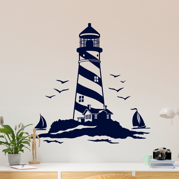 Stickers muraux: Phare et Voiliers 0
