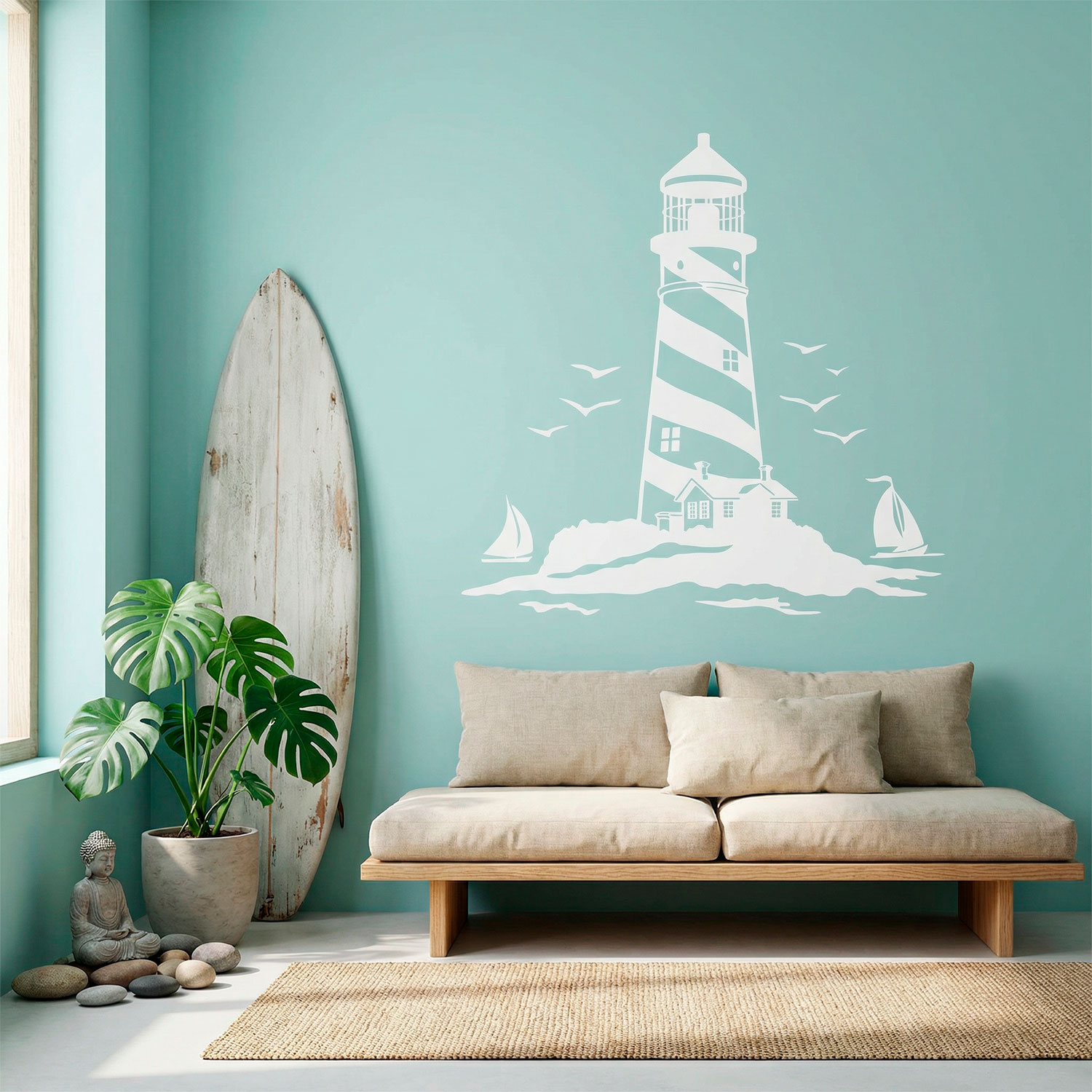 Stickers muraux: Phare et Voiliers