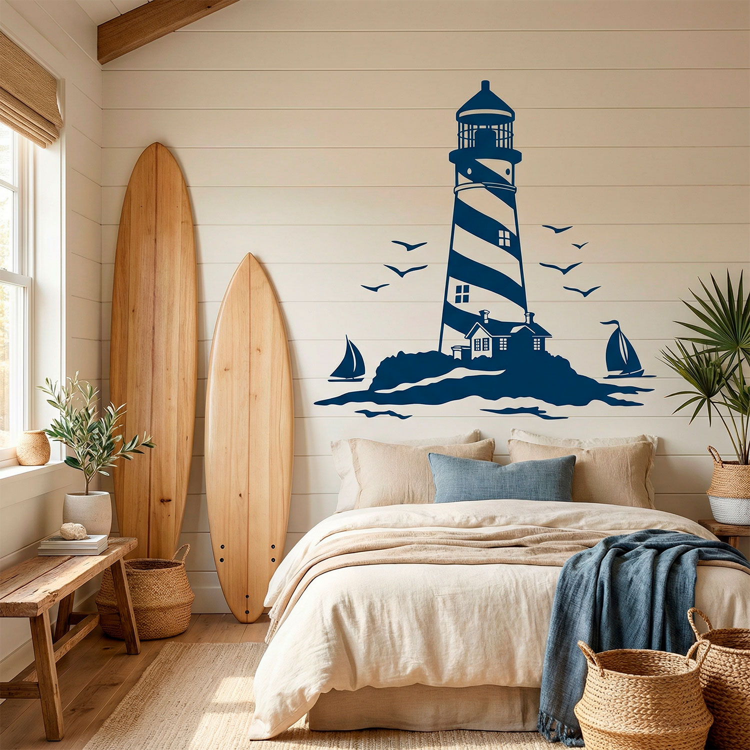 Stickers muraux: Phare et Voiliers