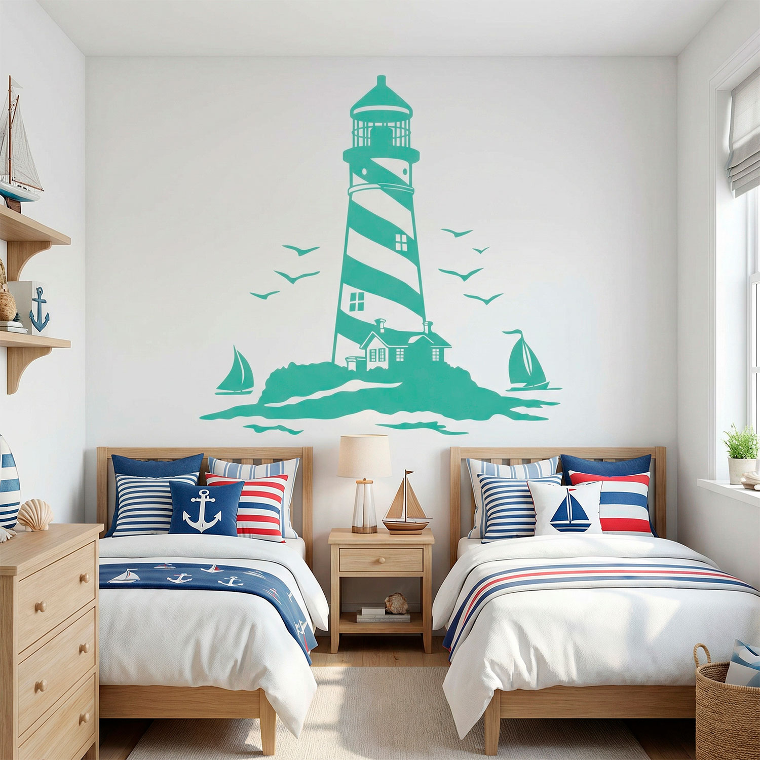 Stickers muraux: Phare et Voiliers