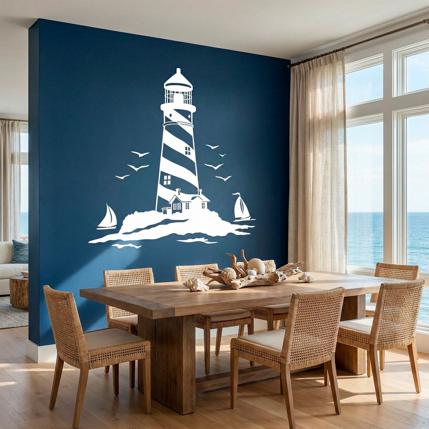 Stickers muraux: Phare et Voiliers
