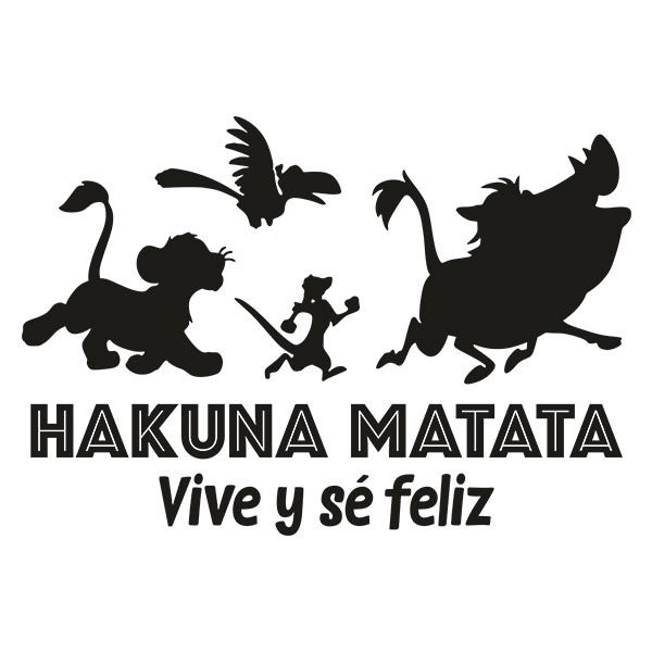 Stickers pour enfants: Hakuna Matata Vivre et être Heureux